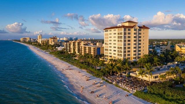 Vanderbilt beach resort aerial