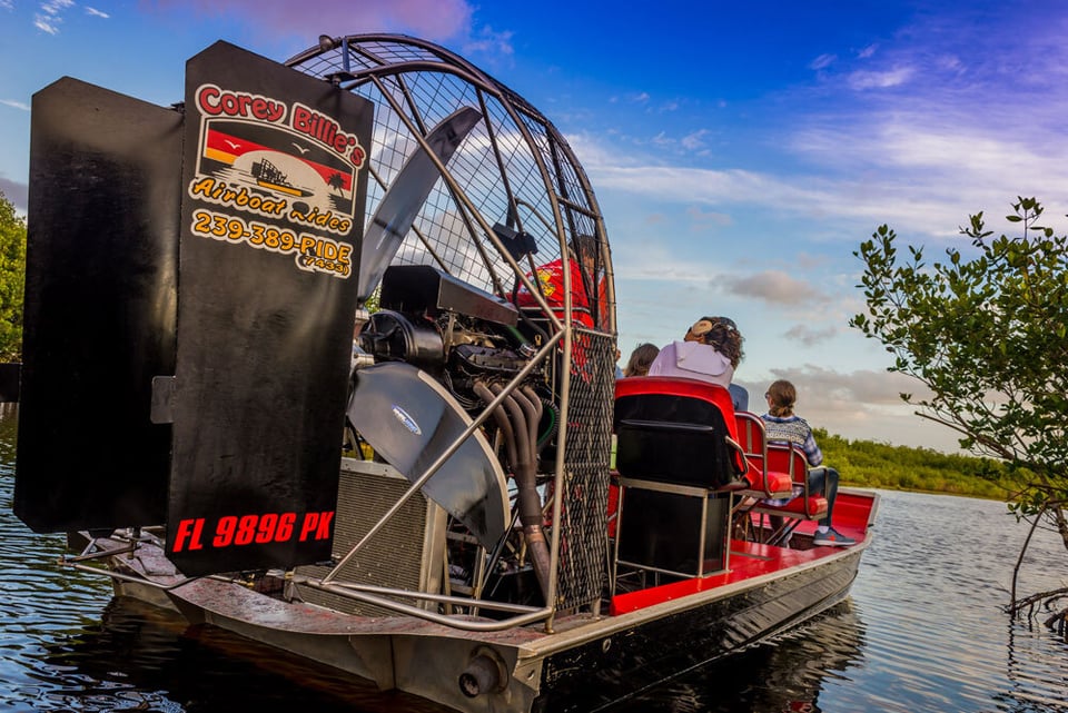 Airboat rides florida everglades corey billies