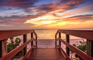 Naples beach sunset