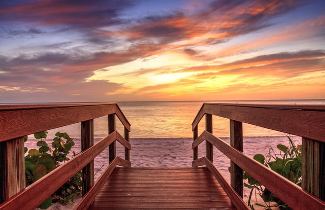 Naples beach sunset