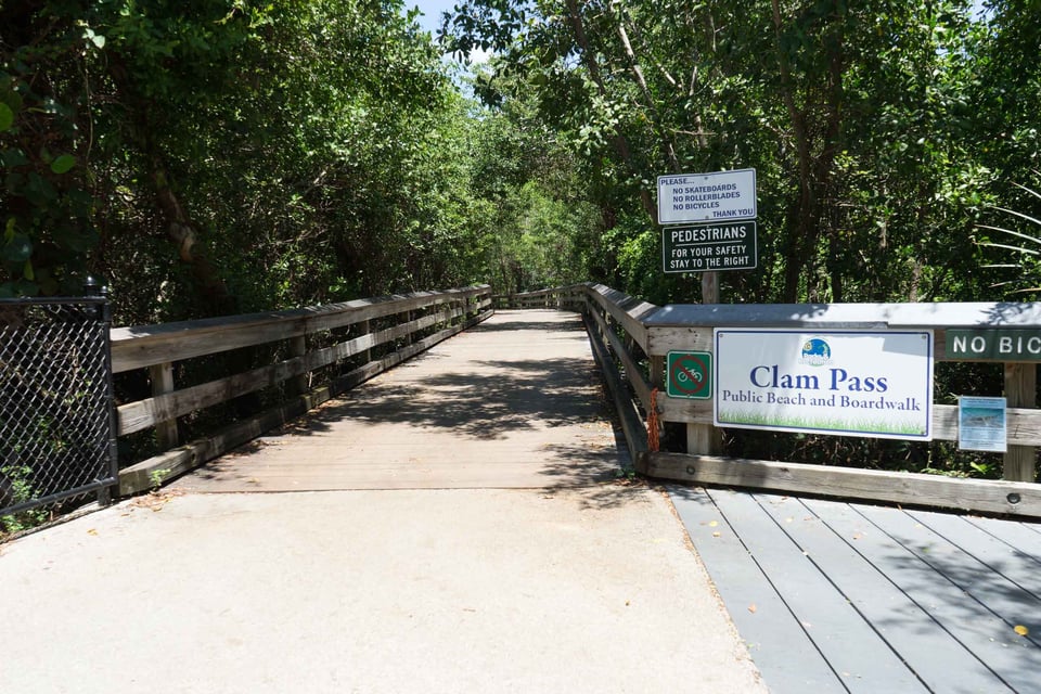 Clam pass park boardwalk entrance