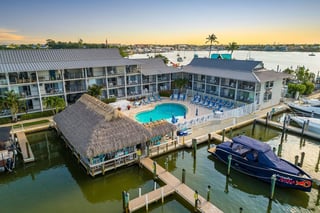 Cove inn naples bay florida aerial view