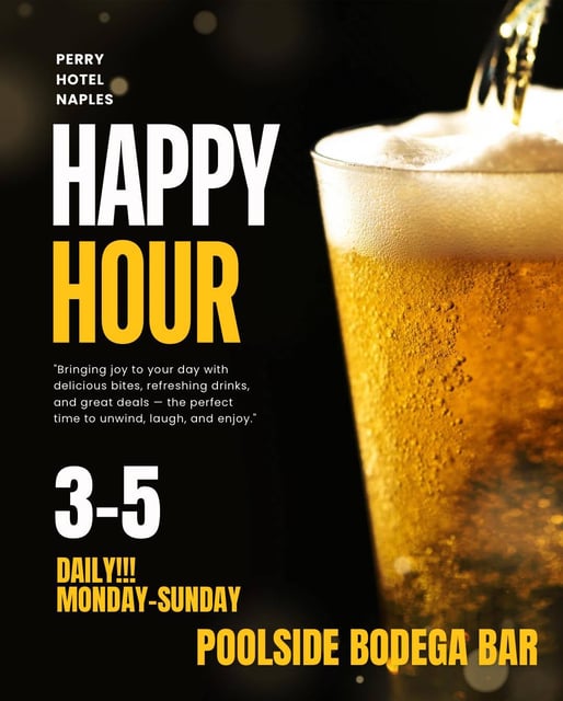 Poolside Bodega Bar Daily Happy Hour