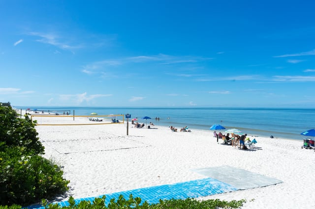 Naples pier volleyball courts