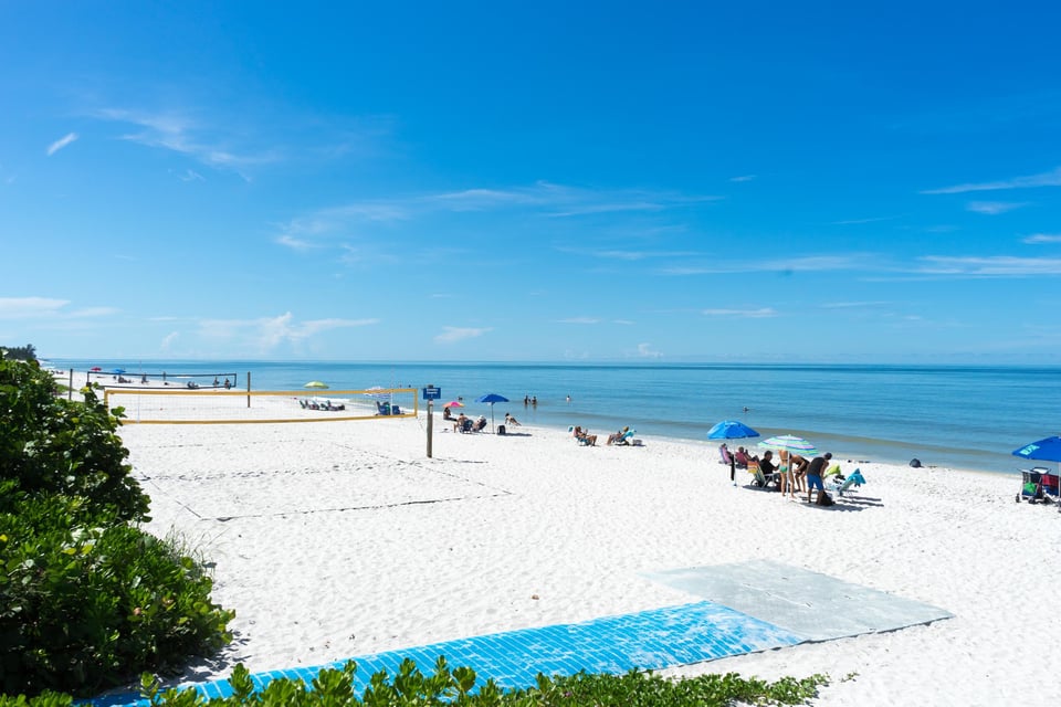 Naples pier volleyball courts