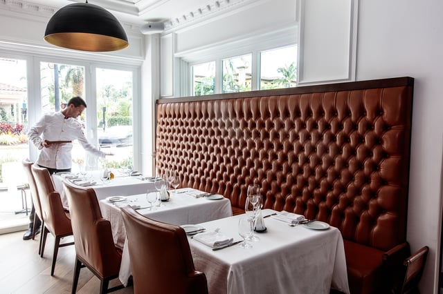 Sails restaurant table