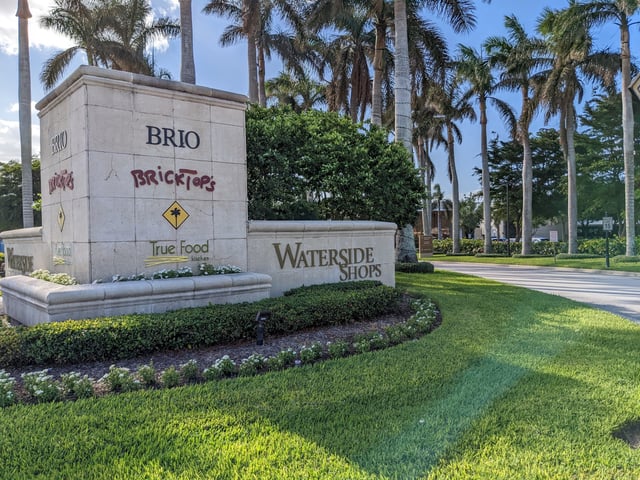 Waterside shops entrance