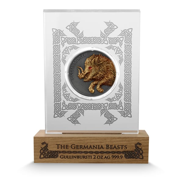 2025 Germania Beasts Gullinbursti 2oz Ultra High Relief Silver Coin