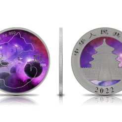 2022 chinese silver panda - glowing galaxy iv 30g. 999 silver coin
