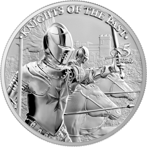 2021 €5 malta knights of the past 1oz. 9999 silver bullion coin
