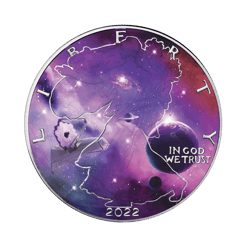 2022 American Silver Eagle - Glowing Galaxy IV 1oz .999 Silver Coin