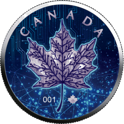 2022 Artificial Intelligence - Maple Leaf 1oz .9999 Coloured Silver Coin
