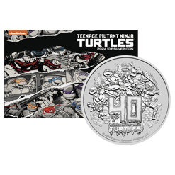 2024 Teenage Mutant Ninja Turtles 40th Anniversary 1oz .9999 Silver Coin in Card