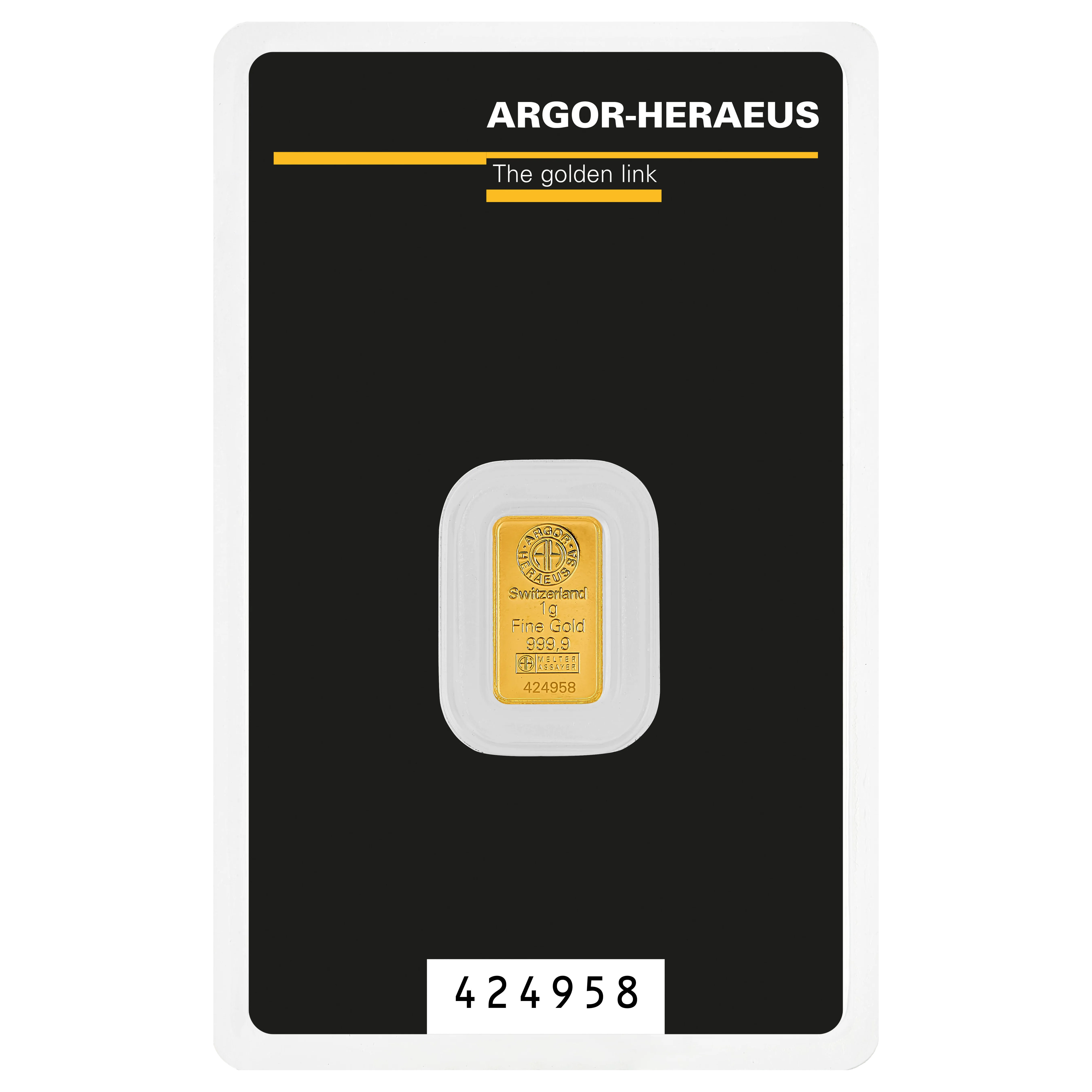 Argor Heraeus 1g Gold Bar