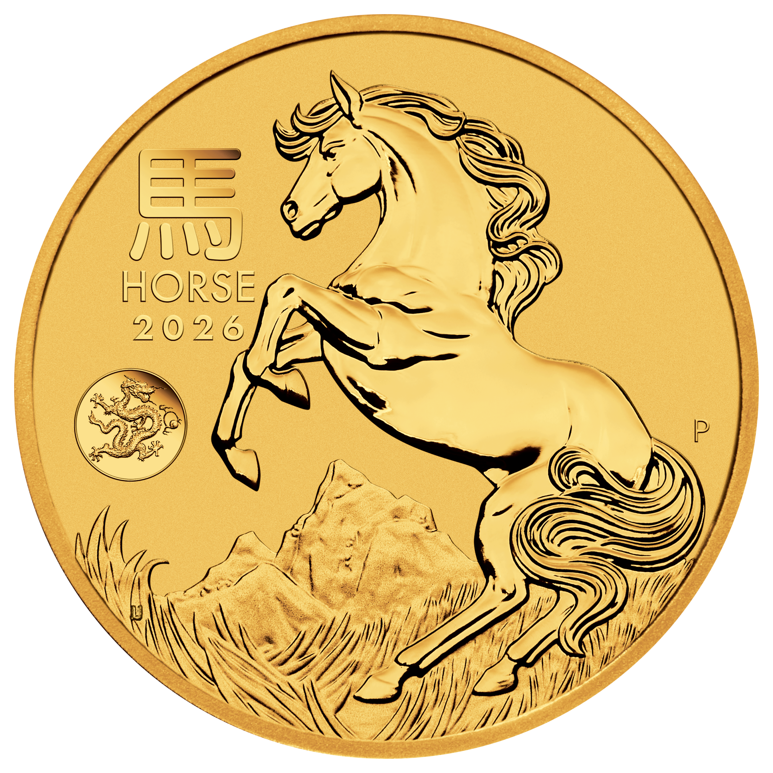 2026 Year of the Horse Dragon Privy Mark 1oz Gold Coin