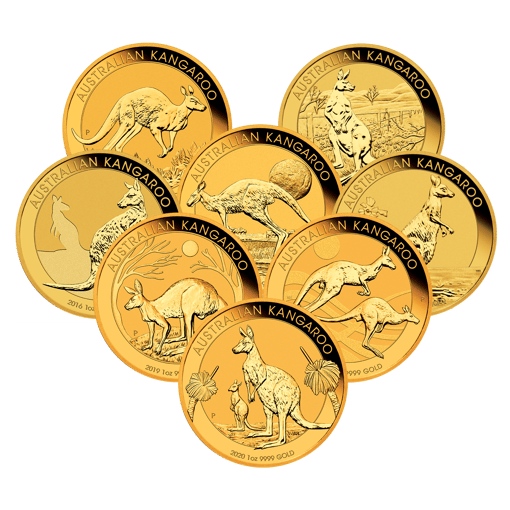 Perth mint kangaroo 1oz gold bullion coin - random year / design