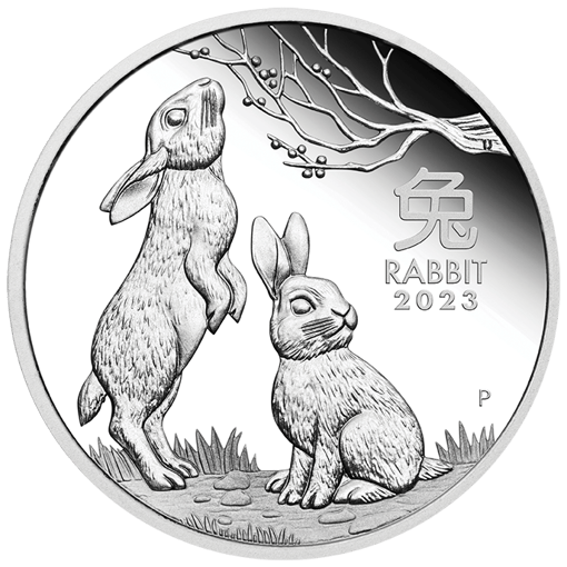 2023 year of the rabbit. 9999 silver proof three coin set – lunar series iii