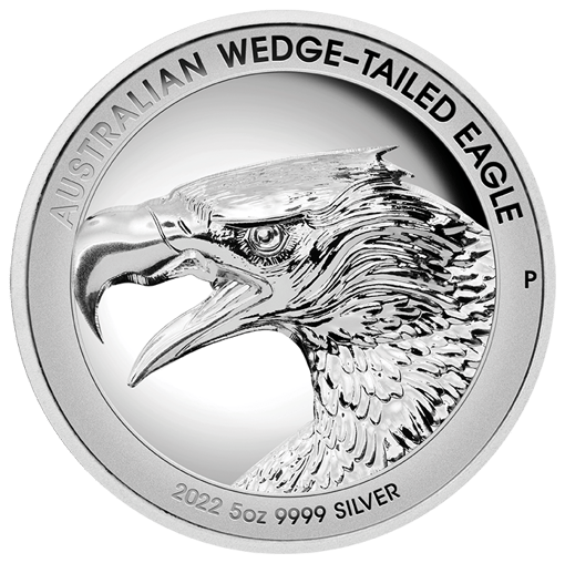 2022 australian wedge-tailed eagle 5oz. 9999 silver proof ultra high relief coin