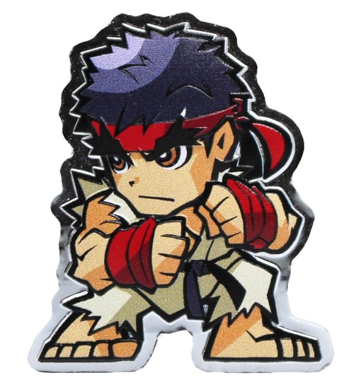 2021 mini fighters ryu 1oz. 999 silver proof coloured coin - street fighter