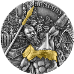 2022 Warriors - Arminius 2oz .9999 Silver High Relief Antiqued Coin