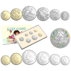 2024 Baby Coins Six Coin Uncirculated Baby Set - AlBr / CuNi 