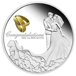 2024 Wedding 1oz .9999 Silver Proof Coin