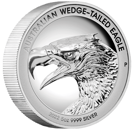 2022 australian wedge-tailed eagle 5oz. 9999 silver proof ultra high relief coin