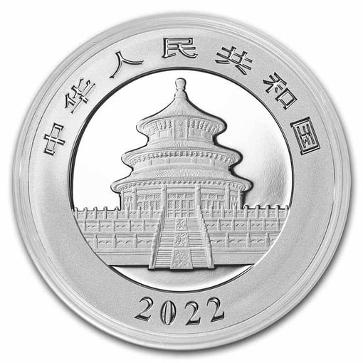 2022 chinese silver panda 30g. 999 silver bullion coin