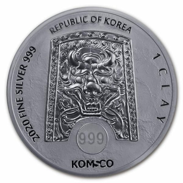 2020 South Korean Chiwoo Cheonwang 1oz .999 Silver Bullion Round