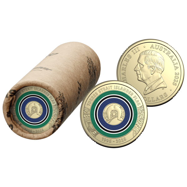 2025 $2 30th Anniversary of the Torres Strait Island Flag Coloured Coin Mint Roll