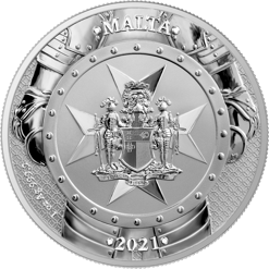 2021 €5 malta knights of the past 1oz. 9999 silver bullion coin