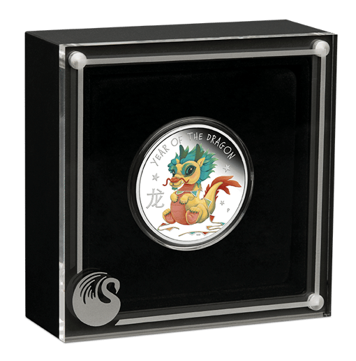 2024 baby dragon 1/2oz coloured silver proof coin