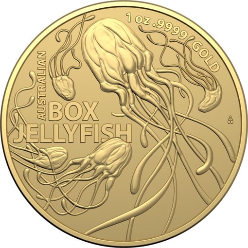 2023 australia’s most dangerous – australian box jellyfish 1oz. 9999 gold bullion coin