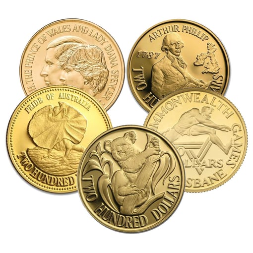 Random australian $200 10g gold coin - random year