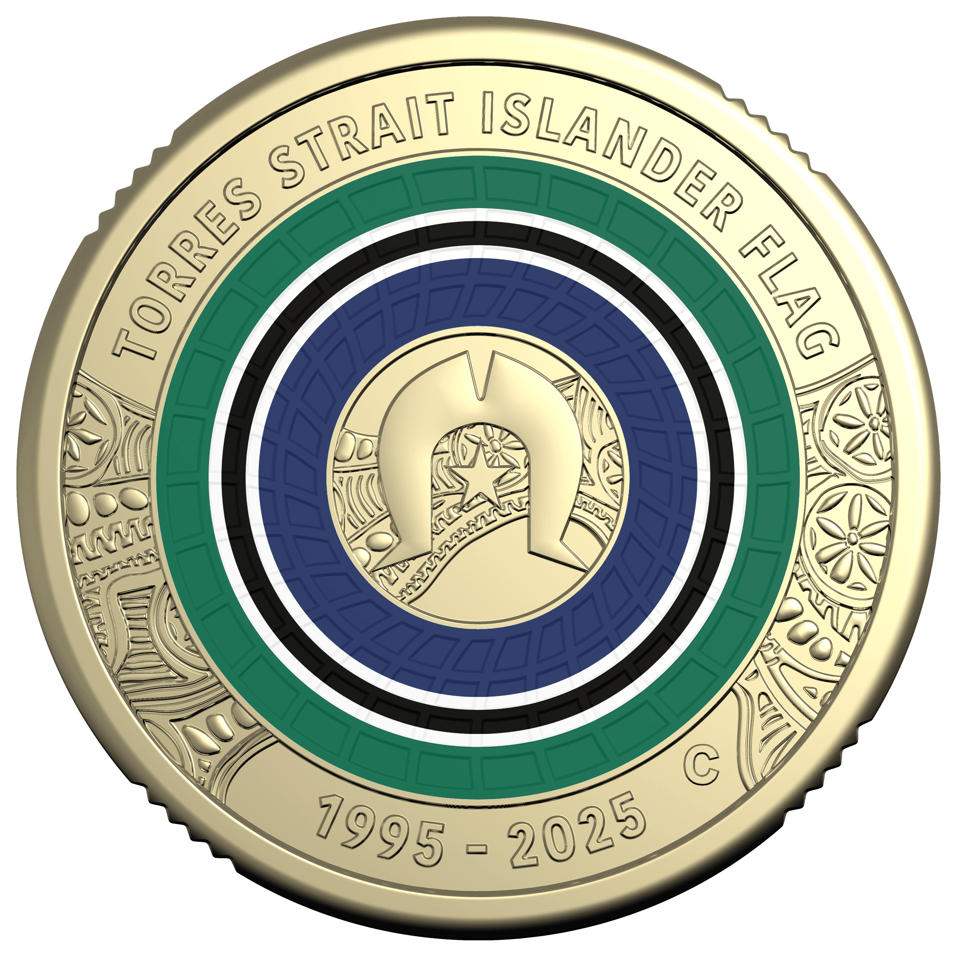 2025 $2 30th Anniversary of the Torres Strait Island Flag Coloured Coin