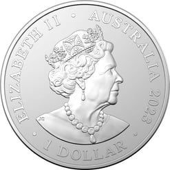 2023 $1 ac/dc 1oz. 999 silver frosted coin