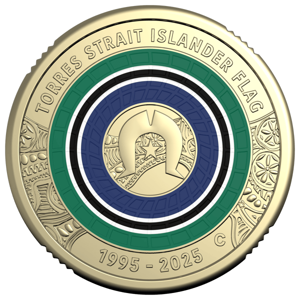 2025 $2 30th Anniversary of the Torres Strait Island Flag Coloured Coin