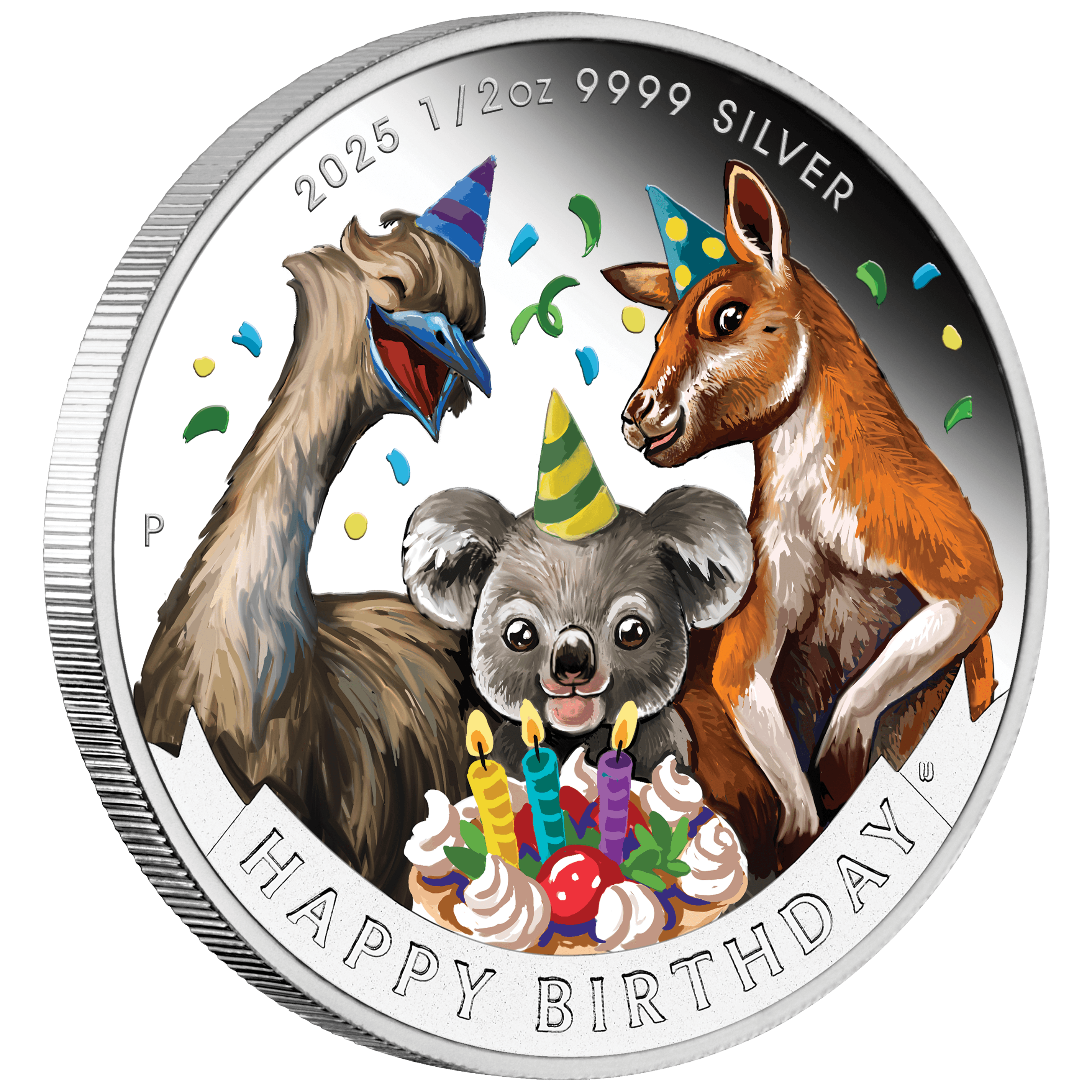 2025 Happy Birthday 1/2oz Silver Coin in Card