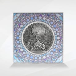 2021 notre-dame de paris 2oz. 999 silver high relief antiqued coin