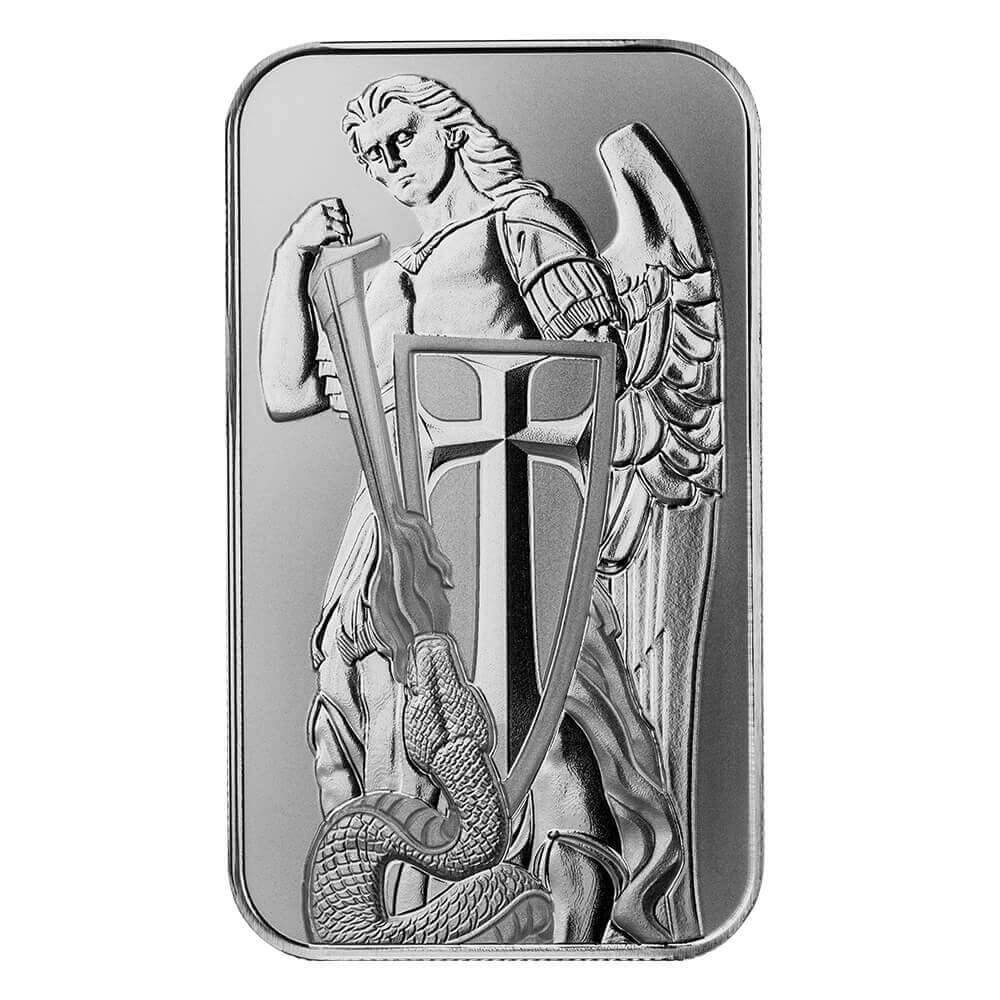21AAM1OZSB-archangel-michael-1oz-silver-bullion-bar-archangel-michael-1oz-silver-bullion-bar