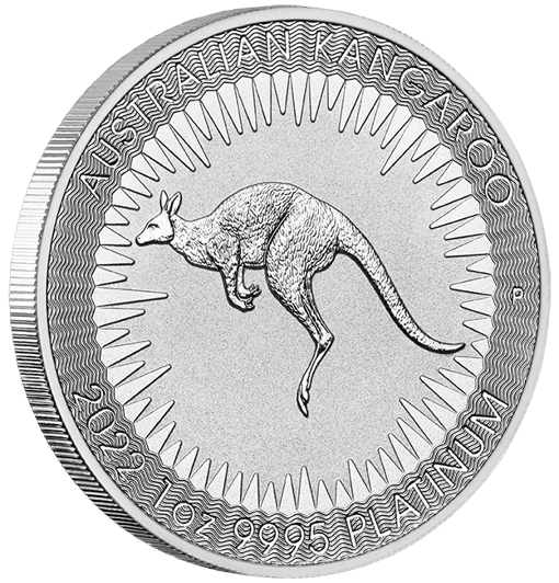 2022 australian kangaroo 1oz. 9995 platinum bullion coin