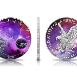 2022 american silver eagle - glowing galaxy iv 1oz. 999 silver coin