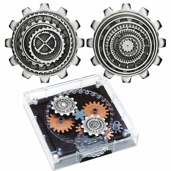 20G06ZAA-2020-industry-in-motion-1oz-9999-silver-gear-shaped-antiqued-two-coin-set