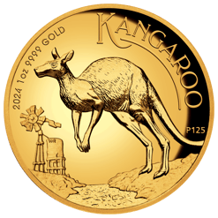 2024 Australian Kangaroo 1oz .9999 Gold Proof High Relief Coin