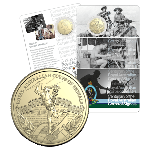 2025 $1 Centenary of Royal Australian Corps of Signal Coin
