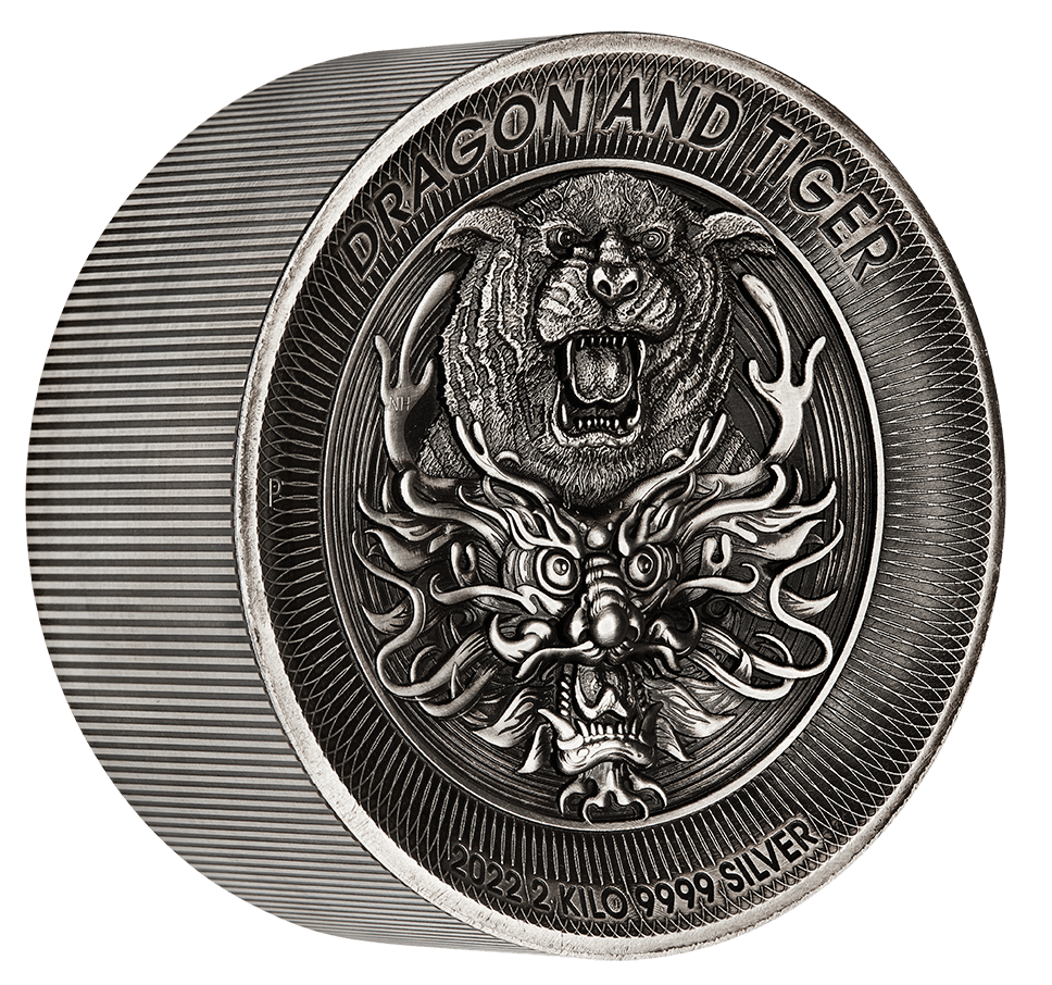 22K90AAA-2022-dragon-and-tiger-2kg-9999-silver-antiqued-high-relief-coin-2-kilo