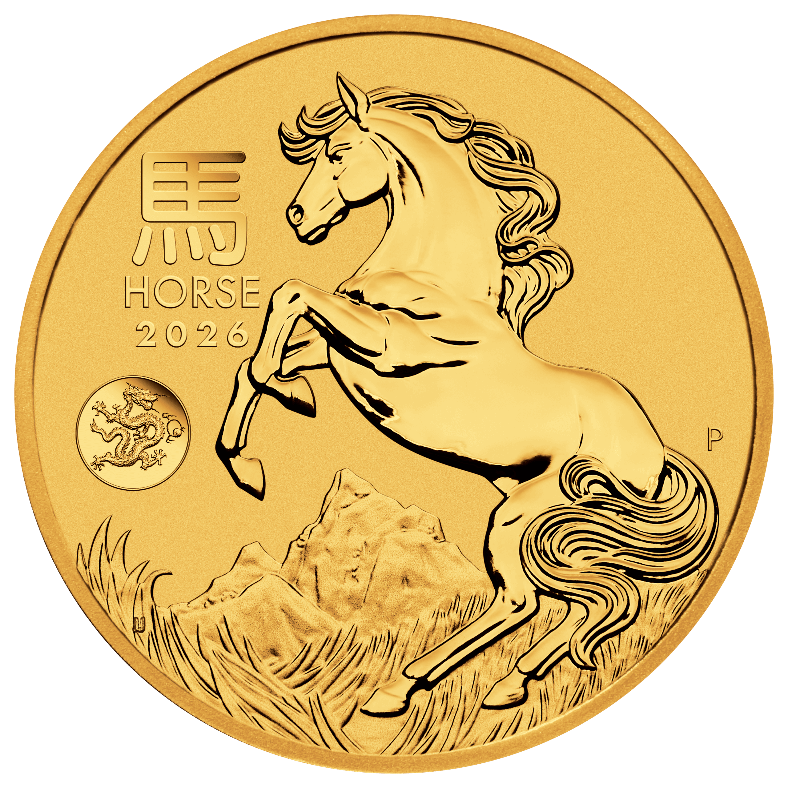 2026 Year of the Horse Dragon Privy Mark 1oz Gold Coin