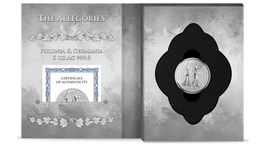 2022 the allegories – polonia & germania 5oz. 9999 silver coin