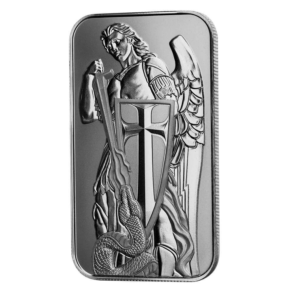 21AAM1OZSB-archangel-michael-1oz-silver-bullion-bar-archangel-michael-1oz-silver-bullion-bar