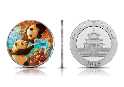 2023 four seasons - chinese panda 30g silver coin - autumn